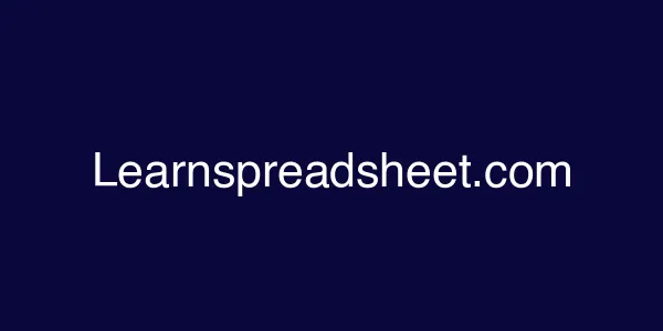 Learnspreadsheet.com