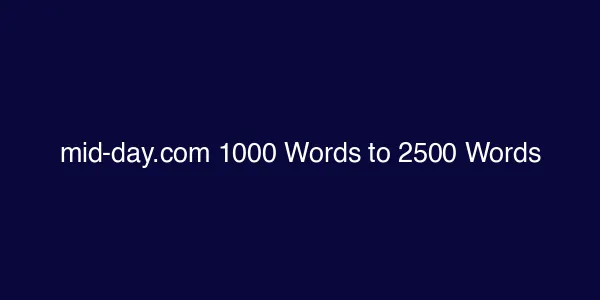 mid-day.com 1000 Words to 2500 Words