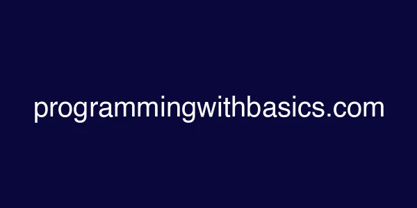 programmingwithbasics.com