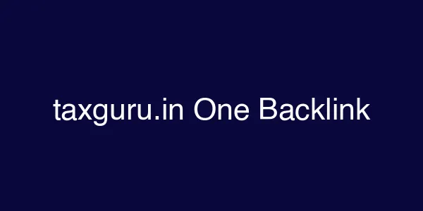 taxguru.in One Backlink